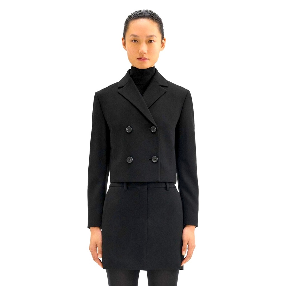 Theory - Cropped Double Breasted Blazer